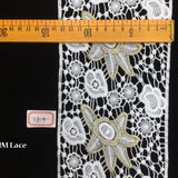 13.5cm Big Wide Old Rose Lace Trimming, Chantilly Lingerie Lace Hme819