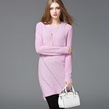 2018 Winter Ladies Fancy Women Wool Knitted Pullover Sweater Long Style Dress