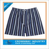 Woven Cotton Boxers Short Underwearwith Strip Design Partern