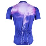 Purple Lightening Cool Men's Row of Han Outdoor Cycling Jersey