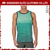 OEM Service Cheap Men 3D Printed Polyester Sleeveless T Shirt (ELTMBJ-464)