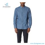 Fashion Custom Fit Long Sleeves Men Denim Shirts with Light Blue by Fly Jeans