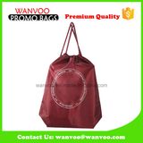 Polyester Reusable Drawstring Backpack Tote Bag