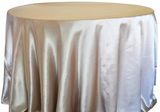 Round Various Color Satin Tablecloth for Wedding Use