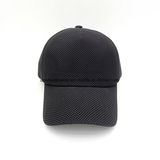 ODM Breathable Microfiber Black Mesh Fabric Curved Brim Sport Cap