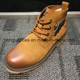 Breathable Mens Leather Loafers Brown Mens Suede Boots Shoes