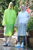 Reusable Waterproof Rain Jacket Coat Rain Poncho with Hood and Backpack Place