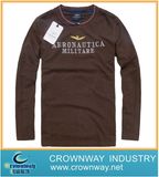 Customized Printing Brown Stainless T-Shirt with High Quality (CW-LMTS-6)