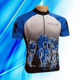 100% Polyester Man's Short Sleeve Cycling Jersey