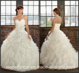 Cascading Ruffles Bridal Wedding Dress Organza Vestidos Wedding Ball Gown W15230