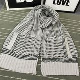 Unisex Winter Warm Color Mixed Heavy Knitted Scarf with Pocket (SK183)