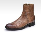 High Class Nubuck Leather Chelsea Winter Boots Leather Men