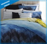7PCS Blue Watercolor Design Microfiber Comforter Bedding