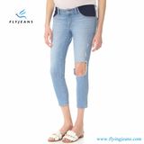 Hot Sale Fashion Ripped Denim Maternity Women Jeans by Fly Jean