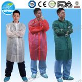 Breathable Disposable Lab Coats, SBPP SMS Microporous Lab Coat for Clean Room