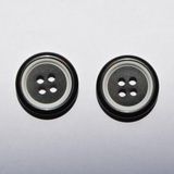 Wholesale High Grade Garment White Black Plastic Button