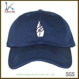 Custom Unstructured Dad Hat Navy 3D Embroidered Baseball Cap