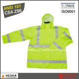 High Visibility Safety Wear Mens Reflective Rainwear with En20471