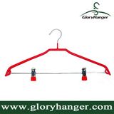 Metal Shirt Clothes Hanger for Woman Garment with PVC Steel Display Clips Suit Hangers (GLM032)