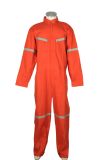 Orange/ Navy 100%Polyester 115GSM Poplin Mens Coverall for Chile Market
