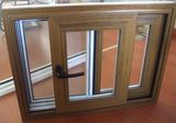 New Design Wood Grain Color Film Coated PVC Sliding Window