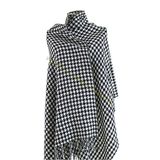 Super Big Size Black White Checked Acrylic Pashmina Stole Shawl