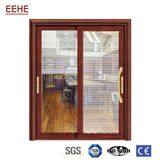 Aluminium Powder Coated Doors with Shutter, Sound Insulation Aluminum Glass Doors