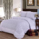 Printing Cotton Quilt White Four-Piece Set