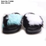 Elegant Woman Plush Slipper, EVA Winter Warm Fuzzy Slipper