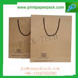 Recycle Eco Friendly Fashion Carrier Customized Kraft Paper Bag with Long Handle