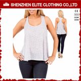 Wholesale Cheap Ladies Fashion Sexy Plain White Burnout Tank Top (ELTWBJ-346)