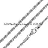 Stainless Steel Twist Rope Chain Necklace