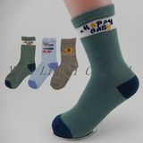 Custom Boys Comfortable Soft Crew Socks Car Happy Baby Socks