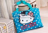 Printed Baby Polyester Fleece Blanket with Hello Kitty Zipper Bag