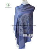 2017 Hot Sale Fashion Pashmina Shawl with Cashew Jacquard Scarf