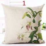 Red Flower Cover Pillow Textile Printing Throw Cover Cushion