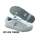 China Child Casual Skateboard Shoes PU Leather Rb Sole