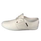 Private Label Lace-up Plain White Canvas Leisure Shoes for Men/Women