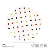 Ceramic Colorful Decal Dots Design Plate