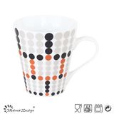 V Shape Ceramic Decal Design Mug