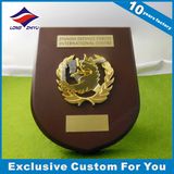 Finland Custom Power Facility Alloy Medallion Award Wooden Shields