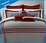 Burgundy Border Printed Cotton Duvet Cover Bed Linen