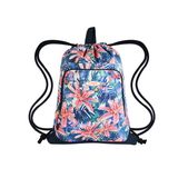 Fashion Print Polyester Pull Rope Sports Drawstring Bag