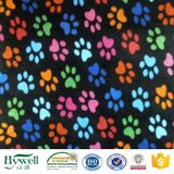 China Suppliers Polyester Paw Printed Fleece Fabric Textiles
