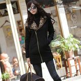 OEM Service Cheap Women Coat Black 100% Polyester Jacket (50216)