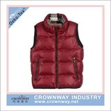 Wholesale Yarn Dye Checked Polyester Padded Winter Vest for Men