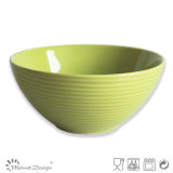 Solid Green Swirl Ceramic Bowl