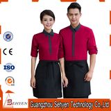 New Design Customized Comfortable Hotel Restaurant Waiter Uniform with Apron