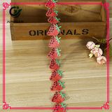 Fashion Polyester Strassberry Pattern Decorative Lace Trim