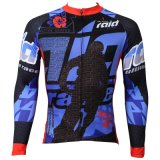 Scrawling Patterned Cool Men's Breathable Long Sleeve Cycling Jersey